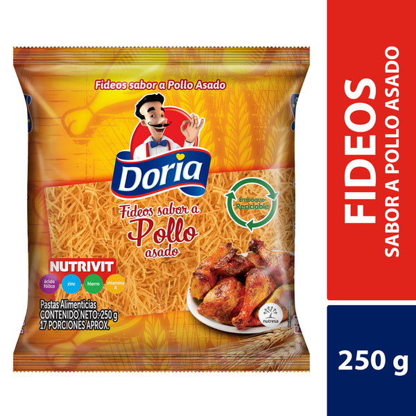 PASTA DORIA 250G FIDEO/POLLO/ASADO